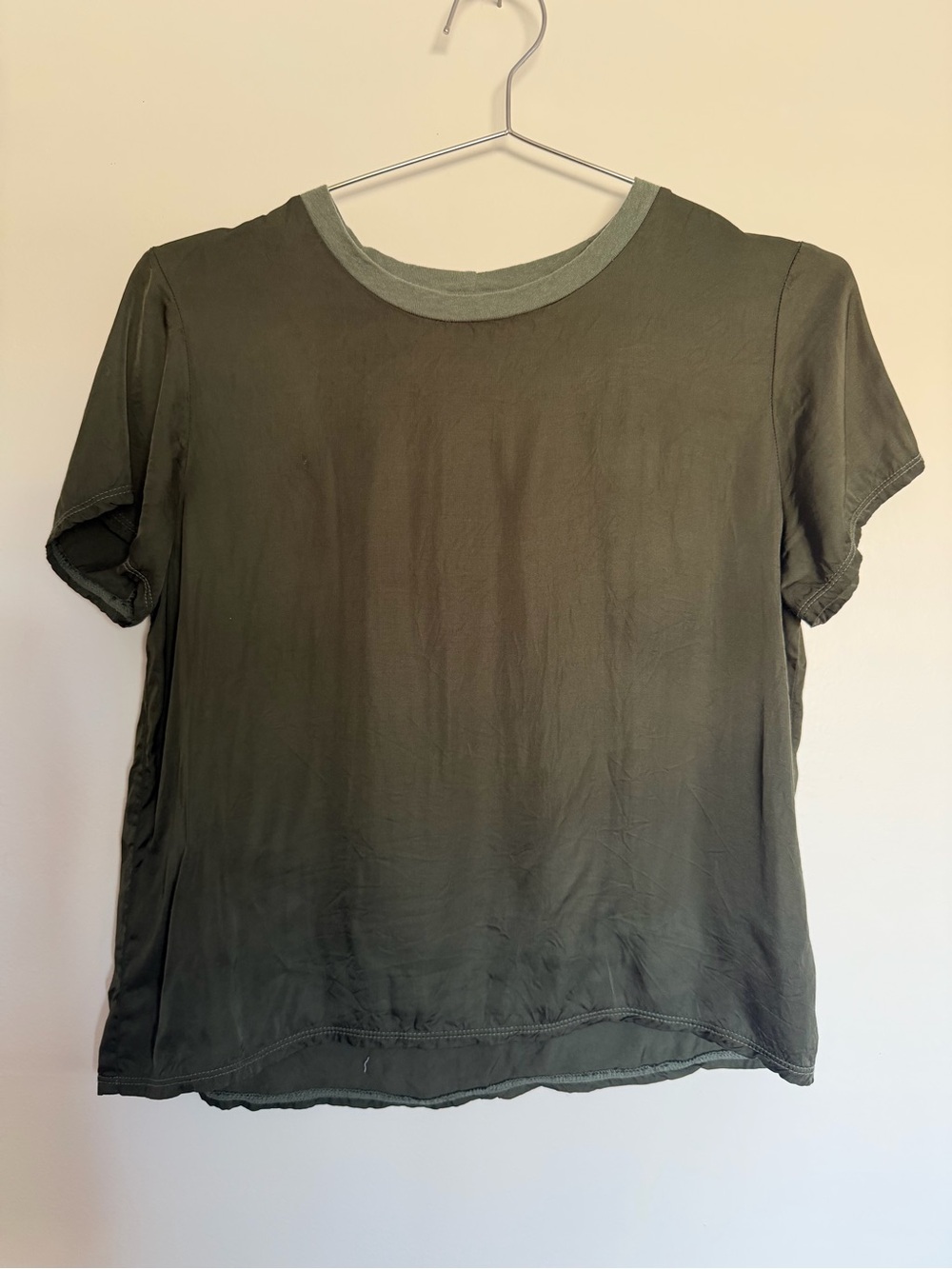 Nation LTD Olive Green Crewneck Short Sleeve Tee